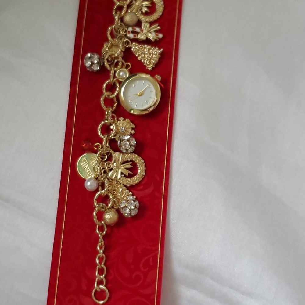 Charter Club Gold Plated Watch Charm Bracelet - Picture 6 of 7